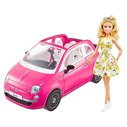 Muñeca Y Vehículo Barbie Fiat 500