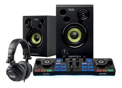 Controlador DJ Hercules DJStarter Kit negro de 2 canales