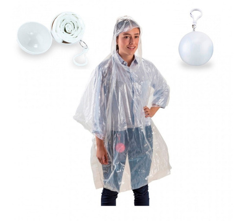 Capa Poncho Impermeable  + Estuche Llavero X 24 Unidades