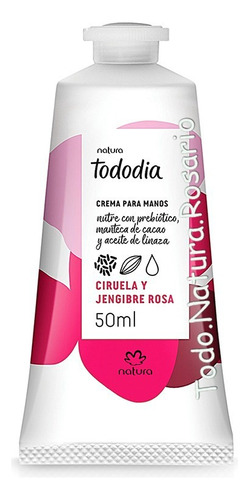 Natura Tododia Ciruela Y Jengibre Rosa Crema Para Manos 50ml