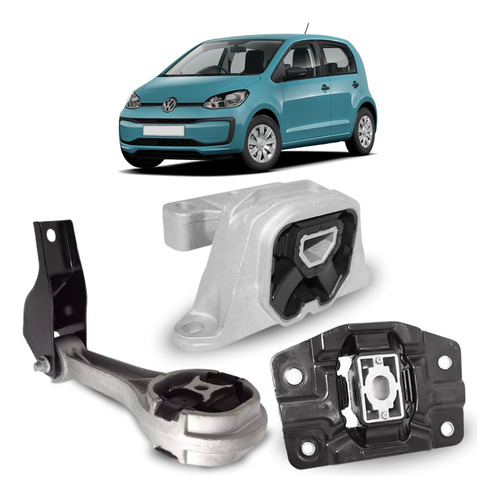 Kit 3 Coxim Motor Câmbio Vw Up! Mpi 1.0 2014 2015 2016 17 18