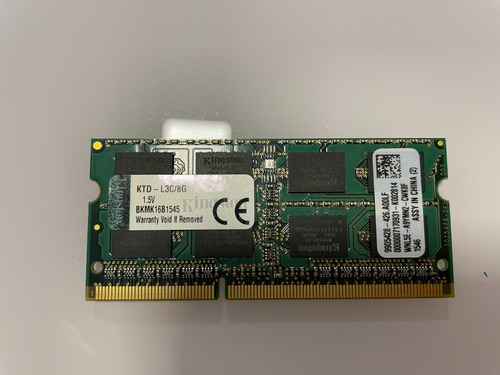 Imagem 1 de 1 de Memoria Ram 1x8gb Ddr3 Kingston Ktd-l3c/8g