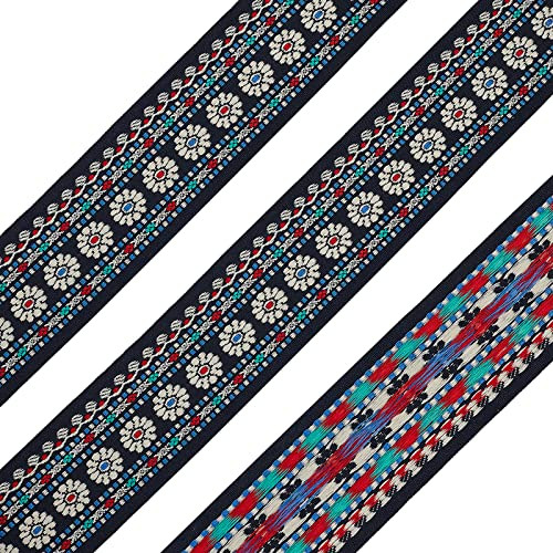 Superfindings Cinta De Jacquard Vintage De 10 Yardas De 1-3/