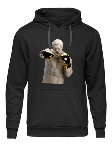 Hoodie Zeus Griego Boxeo Olimpo Dios Guante Dorado Estatua