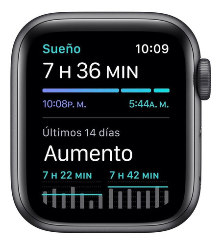 Imagen 5 de 9 de Apple Watch SE (GPS, 40mm) - Caja de aluminio color gris espacial - Correa deportiva Negra