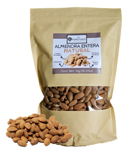 Almendra Natural 1kg Excelente Calidad