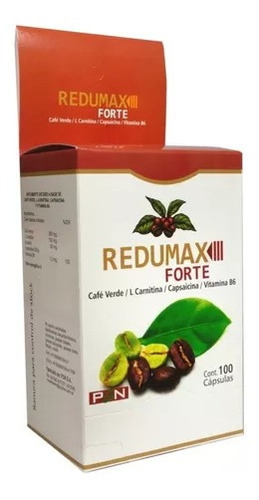 Redumax forte por 100 cápsulas adelgazante natural Laboratorio PGN