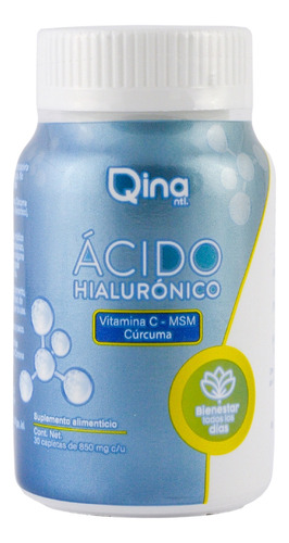 Qina Acido Hialuronico Con Vitamina C 850 Mg 30 Tabletas Sabor Sin Sabor