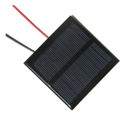 comprar Panel Solar Celda Solar Con Cable  0.6w 5.5v 65x65mm Arduino
