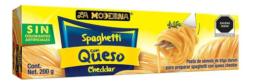 Spaghetti La Moderna Con Queso Cheddar 200 Gr