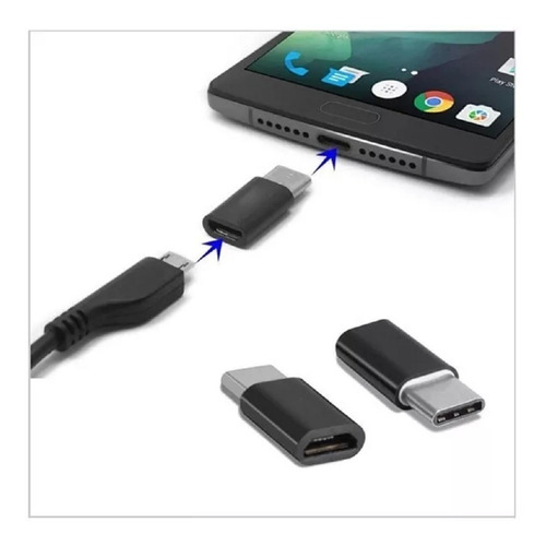 Imagen 4 de 5 de Convertidor Adaptador Usb 3.1 Tipo C A Micro Usb Datos Carga