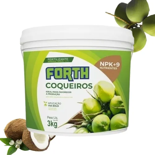 Adubo Fertilizante Forth Coqueiros Balde 3kg Alta Produção