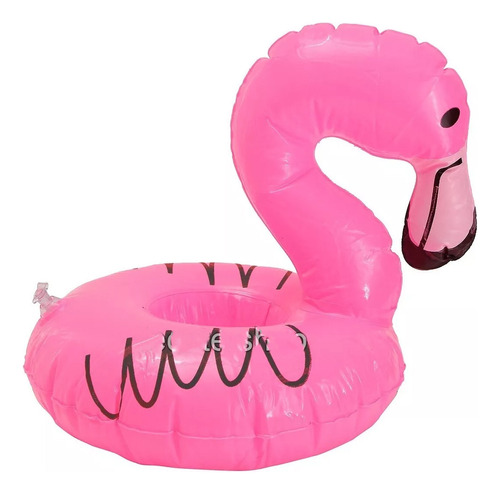 Inflable Salvavidas Flamingo Porta Vaso Alberca Fiesta