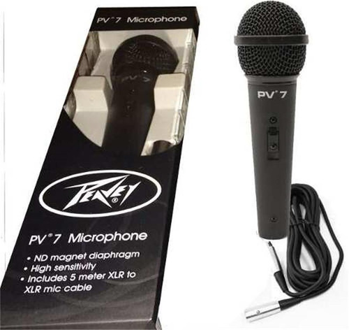 Microfone Peavey Pv7 Pv-7 Pv 7 Com Cabo Xlr/ Xlr 5 Metros Nf