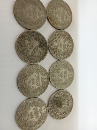 Monedas Antiguas Chilena Año 1933/1935 Pesos Valor X 6 Moned