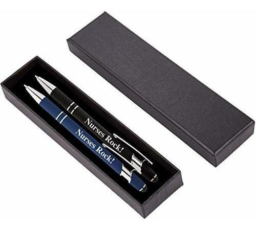 Esfero -  Nurses Rock!  Pens Gift Set - 2 Pack Of Metal Soft