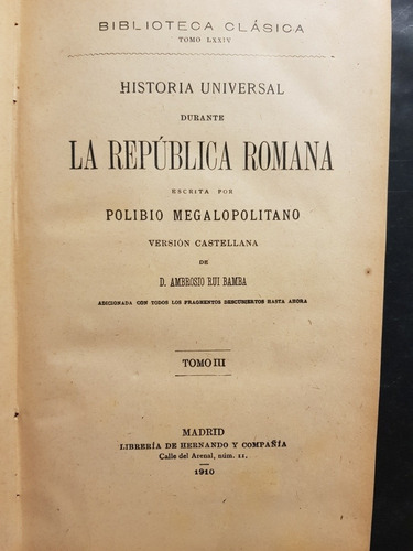 La República Romana. Polibio Megalopolitano. 51n 051