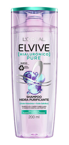 Shampoo Elvive Hialurónico Pure X 200 Ml