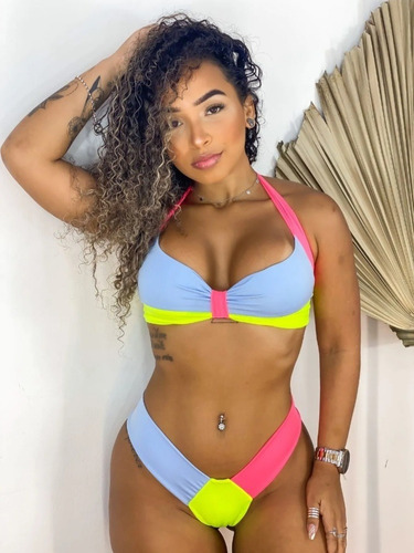 Imagem 4 de 4 de Biquíni Suplex Feminino Com Bojo Moda Praia Verão
