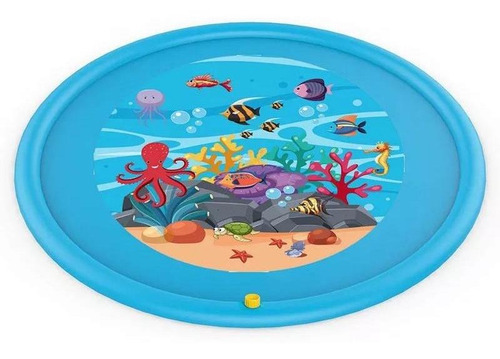 Imagen 3 de 7 de Alfombra Piscina Infantil De Agua 1,7m Rociadora Aire Libre