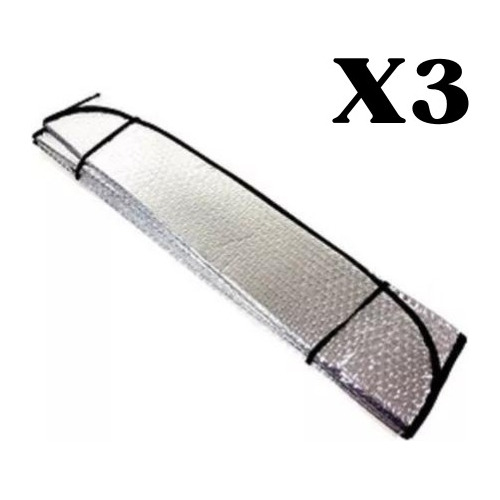 Pack 3 Tapasol Plegable De Aluminio Lx-f001 Tamaño 130x60cm