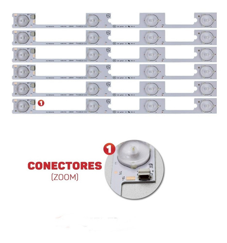 Kit Barra De Led Compatível Com Toshiba Dl4844(a)f Nova