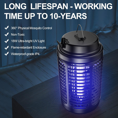 Exterminador De Insectos Con Sensor De Luz, Exterminador De