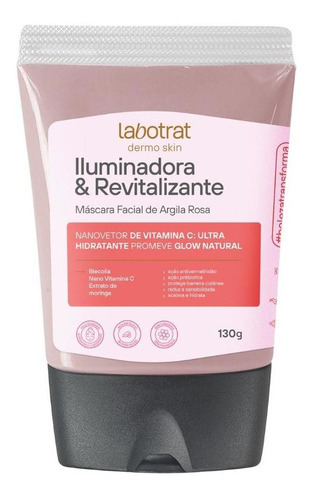 Máscara Facial Argila Rosa Hidrata Iluminadora Labotrat 130g