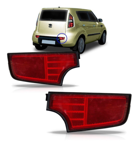 Lanterna Traseira Kia 2009 2010 11 Soul Refletor Parachoque