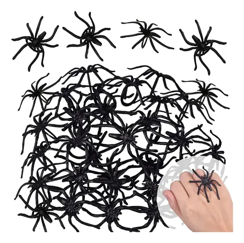 JUGUTA 100 Arañas Y Bichos De Plástico Realistas – Falsas Cucarachas Y Gusanos Para Halloween – Decoración, Bromas Y Fiestas De Miedo