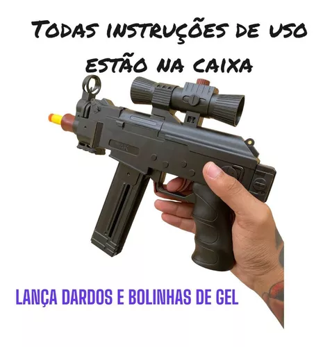 Metralhadora - Rifle - M762 Lança Nerf e Bolinha gel