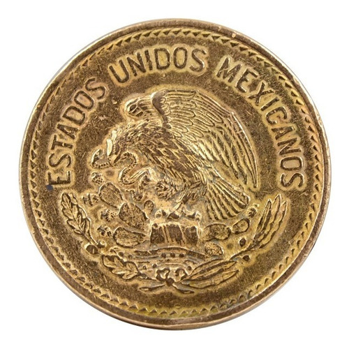 Moneda De 20 Centavos Mexicana Antigua Teotihuacan 1943 (Usado)