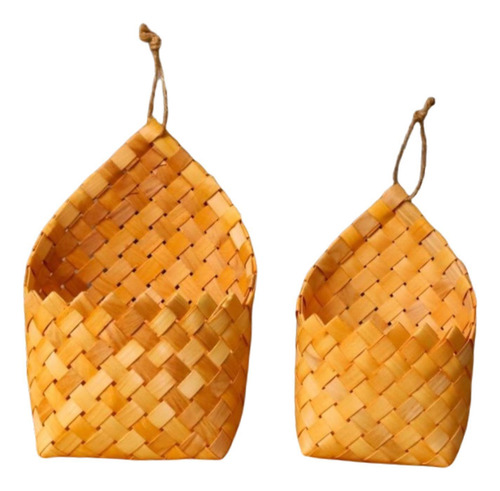 2 Cestas De Almacenamiento Tejidas Colgantes, Cestas