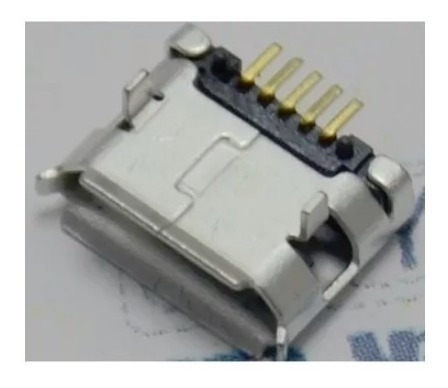 Imagem 3 de 5 de Conector Carga Micro Usb V8-5 Pinos Cel. Tabl. /26 - 10 Pçs