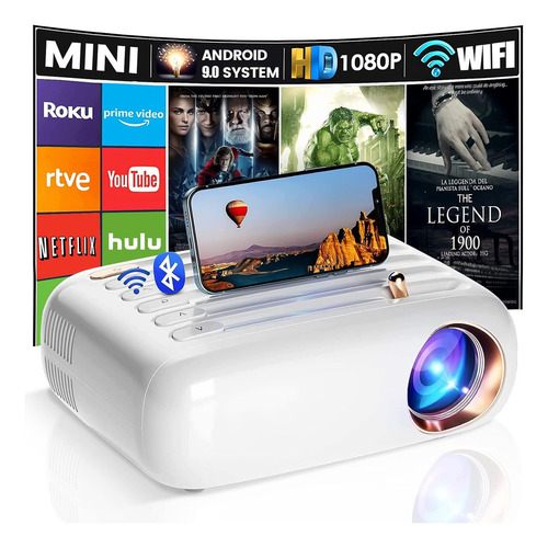 Cmgb Proyector,mini Proyector Portatil, Sistema Android Tv I