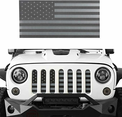 Bandera Americana Hooke Carretera Frente Nos Jeep Grille Ins