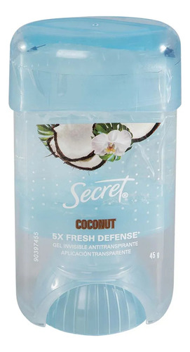 Desodorante Antitranspirante En Gel Coconut 45g Secret Coco