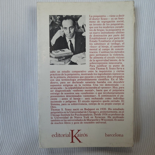 Imagen 3 de 10 de La Fabricacion De La Locura Thomas Szasz Kairos