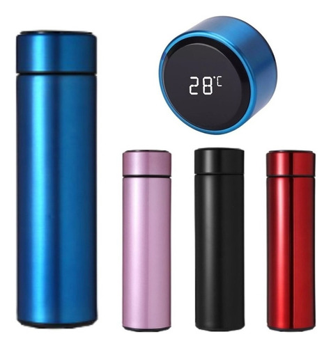Garrafa Térmica Inox 500ml Com Display De Temperatura Led