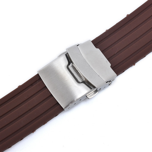 Pulseira De 20mm Com Fecho Deployant Compatível Com Pagani Cor Marrom