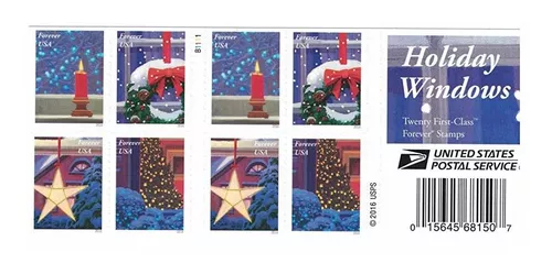  Holiday Windows Forever Stamps Book of 20 Scott 5148