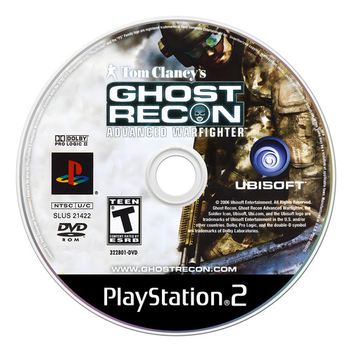 Jogo Ghost Recon Advanced Warfighter - Ps2 Mídia Física