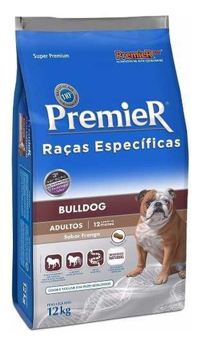 Alimento Premier Super Premium Raças Específicas Bulldog para cão adulto de raça média sabor frango em sacola de 12kg