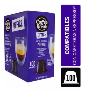 Box 100 Capsulas Coffee Break P/ Nespresso Fuerte Capsuland