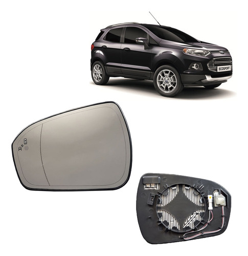 Espejo Lateral Antivaho Para Ford Ecosport 2013-2020 Luneta