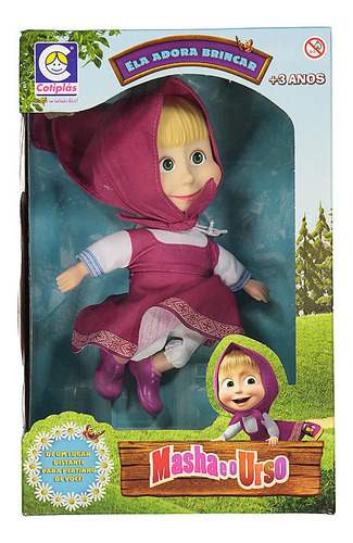 Boneca Masha Com Roupa De Pano 2404 Masha E O Urso Cotiplás
