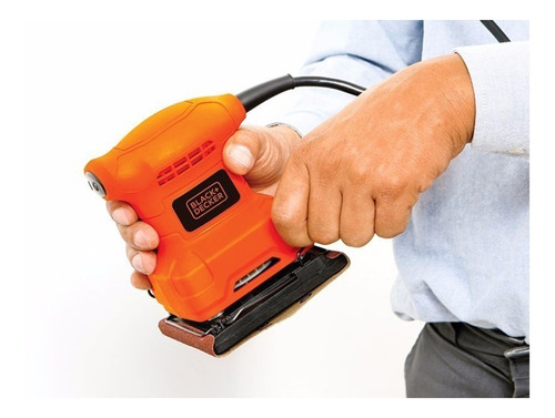 Lijadora profesional orbital Black+Decker BS200 naranja 50Hz 200W 220V
