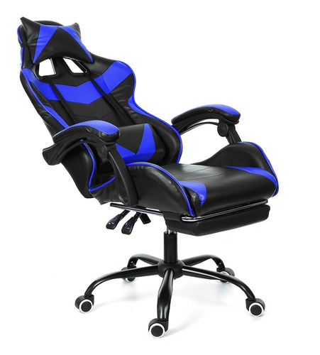 Imagen 3 de 7 de Silla Gamer Semi Profesional Posa Pie Reclinable Ajustable