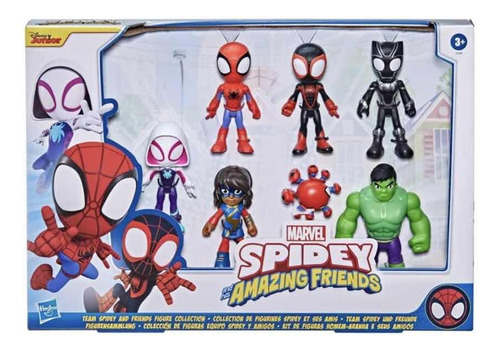 Muñeco Spidey Y Sus Amigos 7 Personajes 10 Cm Marvel Disney