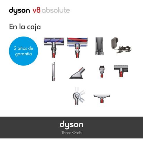 Imagen 5 de 8 de Aspiradora Inalámbrica Dyson V8 Absolute Plata/níquel